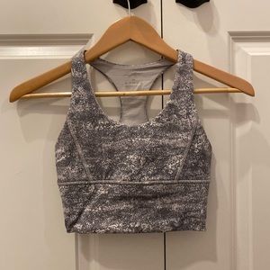 Gray textured sports bra/ tank